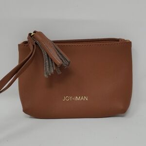 Joy & Iman Tan Wristlet Clutch